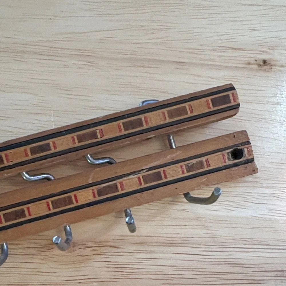 Vintage Mid-Century Modern Wood & Metal Tie Rack – MCM Closet Organizer